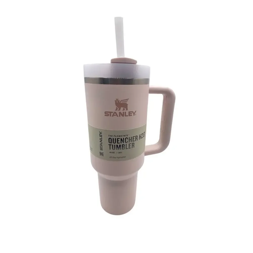 Stanley Quencher H2.0 Tumbler 40 oz | Soft Matte Pink | FlowState Lid | NEW